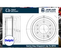 2x DELPHI Brake Discs Rear 74.4mm Height Fits Mitsubishi Pajero/Shogun