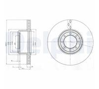 2x DELPHI Brake Discs Rear Axle 87.5mm Height Replacement For Iveco Daily