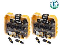 2x DeWalt DT70555T Extreme FLEXTORQ 25pc Set PH2 25mm in Small Bulk Storage Case