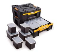 2x Dewalt DWST1-70705 TStak III Deep Draw Stackable Tool Storage Box Organisers