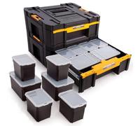2X Dewalt Dwst1-70705 Tstak Iii Deep Draw Stackable Tool Storage Box Organisers