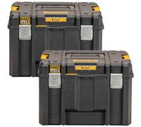 2x Dewalt DWST83346-1 TSTAK 2.0 VI Deep Tool Storage Case Heavy Duty 23L No Tote