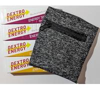 2X Dextro Orange 2X Blackcurrant Energy Tablets - Fast-Absorbing Glucose for Instant Energy - Bundled with VAgooddeals Lightweight Wrist Running Pouch