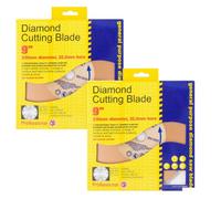 2X Diamond Cutting Saw Blade Multitool Cutter For Marble Stone Concrete Dry Wet Angle Grinder Metal Disc 9" Gold Professional