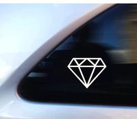 2X Diamond Stickers, Vinyl Decal Car Stickers, Car Window Bumper Sticker, Motorhome Van Caravan Sticker, 120mm