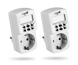 2x Digital Mini Weekly Timer Socket Timer Timer Switch