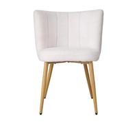 2X Dining Chairs Teddy Velvet Padded Seat