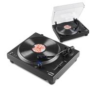 2x Direct Drive DJ Turntables with USB Recording, Audio-Technica Cartridge, Phono Preamp and Pitch Control, Vinyl DJ Decks for DJ Setups and Home Hi-Fi Listening