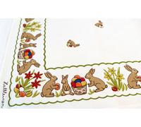 2x Dish Towels Easter Kracht Kitchen Half Linen Bunny Eggs Flower Spring