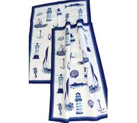 2X Dish Towels Sea Power Half Linen Kitchen North East Lake Ship Tower Anchor