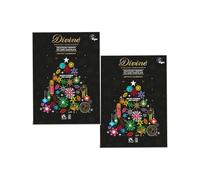 2x Divine Vegan Chocolate Dark Advent Calendar 2024 | 24 Days Of Chocolate Countdown Gift Set | Christmas Chocolate Gifts | Christmas Tree Decorations | Christmas Gifts | 85g