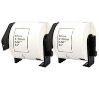 2X DK-11202 62 x 100 mm Compatible Shipping Labels Rolls (300 Labels per Roll) for P-Touch QL-1110NWB QL-1100 QL-1060N QL-500 QL-500BW QL-570 QL-580 QL-700 QL-710W QL-800 QL-810W QL-820NWB