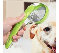 2X Dog Bath Brush with Soap Dispenser, Dog Shampoo Brushs, Gentle Scrub Massager, Portable Washer Tool for Shower Massage Bathtub Shedding Grooming Washing
