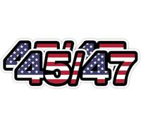 2X Donald Trump 45 47 2024 President Car Bumper Magnet Trump Merchandise Waterproof Anti-Fade