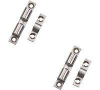 2x Double Ball Roller Cupboard Catch 50 x 9mm 40mm Fixing Centers Satin Chrome