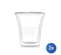 2X Double Wall Borosilicate Glass Tumblers 33Cl