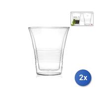 2X Double Wall Borosilicate Glass Tumblers Model 2Touch, 22Cl
