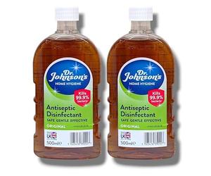 2x Dr. Jōhnsōn's | Home Hygiene Antiseptic Disinfectant - Original | Safe Gentle Effective, Kills 99.9% Bacteria | 500mL Each