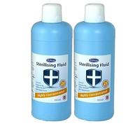 2x Dr Johnson's Sterilising Fluid 1L - Highly Concentrated Cold Water Steriliser | Baby Bottle Cleaner for Hygienic Chemical-Free Cleaning