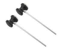 2x Drum Pedal Beater Metal Shaft Stainless Steel Handle Kick Drum Foot Pedal