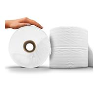 2X DryFox 1Ply Jumbo Centrefeed White Paper Towels 300m/750 Sheets Per Roll | The Big One, 400x185mm Sheets, Massive Capacity Roll, Ideal for Automotive, Engineering, Manufacturing, Catering, Janitorial