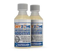 2X Dryzone Anti-Mould Additive 100Ml Concentrate - Makes 5L Of Emulsion, Vinyl, Silk Or Matt Paint Mould Resistant