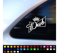 2X Dub King Sticker, Vinyl Decal Sticker, Euro Sticker, Car Window Sticker, Car Bumper Sticker, Funny Motorhome Sticker, Funny Caravan Sticker, 120mm