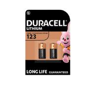 2x Duracell 123 Lithium Batteries (1 Blister Pack