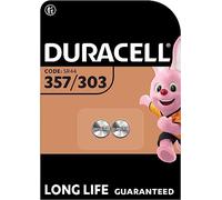 2X Duracell 357/303 (1 Blister Pack of 2 Batteries) 2 Batteries (SR44/V357/V303/SR44W/SR44SW)