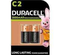 2X Duracell C Rechargeable 3000 mAh HR14/DC1400 (1 Blister Pack of 2 Batteries) 2 Batteries