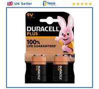 2x Duracell Plus 9V Batteries MN1604B2