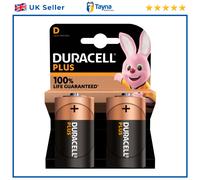2x Duracell Plus D Batteries MN1300B2