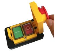 2X DZ05 7 Pins 400V IP55 Three-Phase Electromagnetic Emergency Stop Push Button Switch