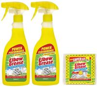 2X Elbow All-purpose Degreaser Spray- 2X 500 ml- Effective Cleaner Formula for Kitchen, Fabric, and Metallic Surfaces with 1 Pack of Power Cleaning Cloth
