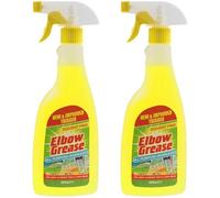 2x Elbow Grease All Purpose Degreaser Spray (500ml Each) - Effective Cleaner Formula and Cleaning Products for Kitchen, Fabric, and Metallic Surfaces - Oven Cleaner