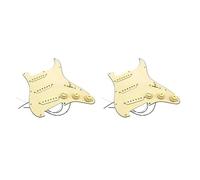 2X Electric Guitar Pickguard Pickups Loaded Prewired ScratchPlate Assembly SSS Yellow