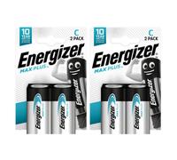 2X Energizer C Max Plus Alkaline Batteries - Pack Of 2 (4 Batteries In Total)
