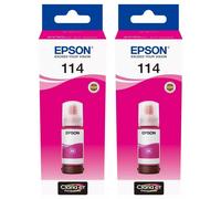 2x Epson 114 EcoTank Premium Ink Magenta C13T07B34 - ET-8500 ET-8550 VAT Inc