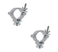 2x Equinox TC50S Aluminium 50kg Silver Half Coupler Truss Clamp