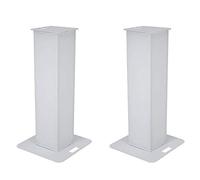 2x Eurolite Stage Stand 100cm inc White Lycra Scrim and Carry Bag Podium Plinth Pair