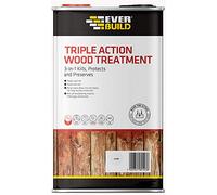 2X EVERBUILD 5LTriple Action Wood Treatment Dry & Wet Rot Kills Woodworm LJUN06