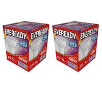 2X Eveready 5w (=50w) LED GU10 Spotlight Reflector Lamp - Daylight White - 6500k (370 Lumens)