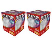 2X Eveready 5w (=50w) LED GU10 Spotlight Reflector Lamp - Warm White - 3000k (345 Lumens)