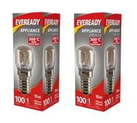 2x Eveready Appliance Bulb 15W