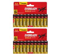2X Eveready Gold Aa Alkaline Batteries, Pack Of 20 (40X Batteries In Total)