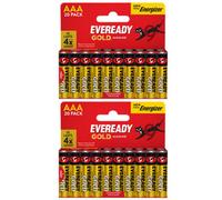 2X Eveready Gold Aaa Alkaline Batteries, Pack Of 20 (40X Batteries In Total)