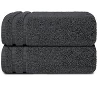 2X Extra Large Jumbo Bath Sheets 90 x 170 cm Bath Towels 100% Egyptian Cotton Super Soft Highly Absorbent Towels 600-GSM (Charcoal Grey)