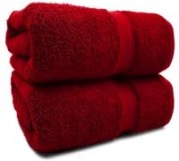 2X Extra Large Super Jumbo Bath Sheets Towels 100 cm W x 200 cm L Body Wrap Premium Quality 100% Egyptian Cotton Beach, Gym, Spa, Hotel Towel Set Super Soft XL Bath Towel 600-GSM (Red)
