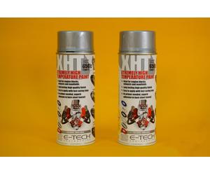 2x Extremely High Temperature Paint SILVER 400ml E-TECH XHT Car Engine Exhaust