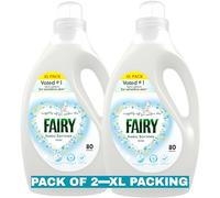 2x Fairy Fabric Conditioner Original - 80 Washes | Ultra-Soft & Gentle on Skin | Long-Lasting Freshness | 2.4L Concentrated Fabric Softener
